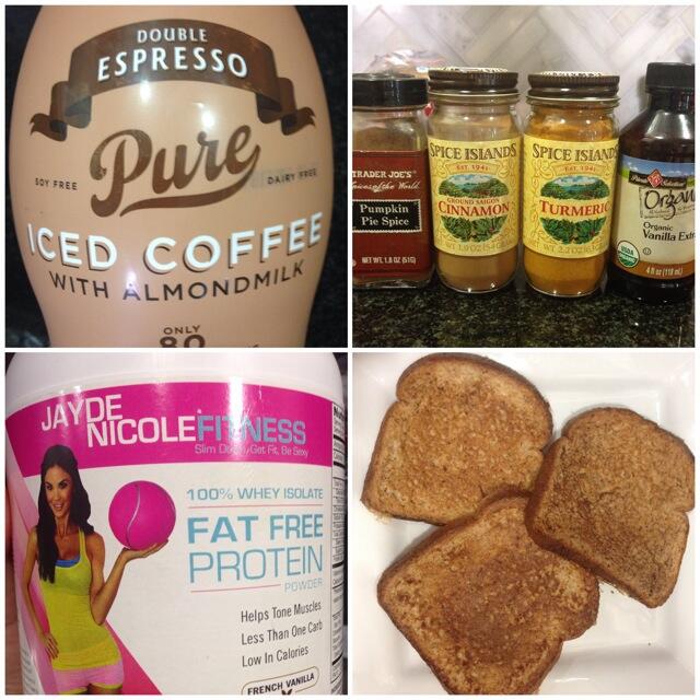 Just for twitter! My pumpkin spice latte protein French toast! Yum! #Food #healthy #jnf #fitness http://t<a href="/tag/fitness"class="tags"><span>#fitness</span></a><a href="/tag/food"class="tags"><span>#food</span></a><a href="/tag/healthy"class="tags"><span>#healthy</span></a><a href="/tag/jnf"class="tags"><span>#jnf</span></a>