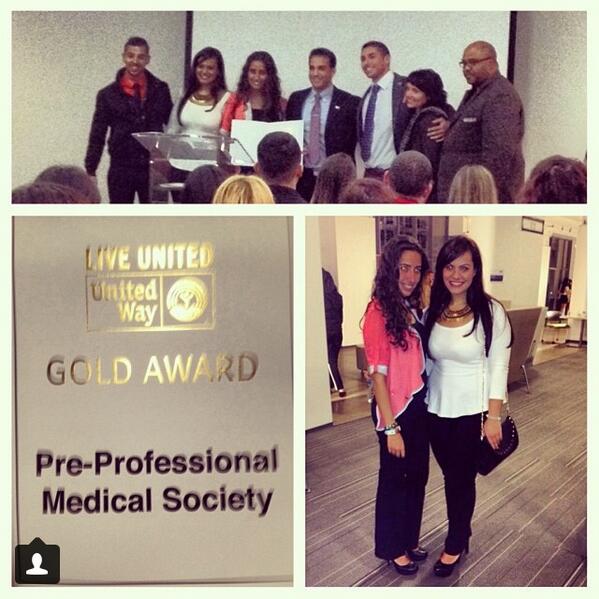 Congratulations to all you members for being a part of an organization that won the 2013 Gold Award from United Way!