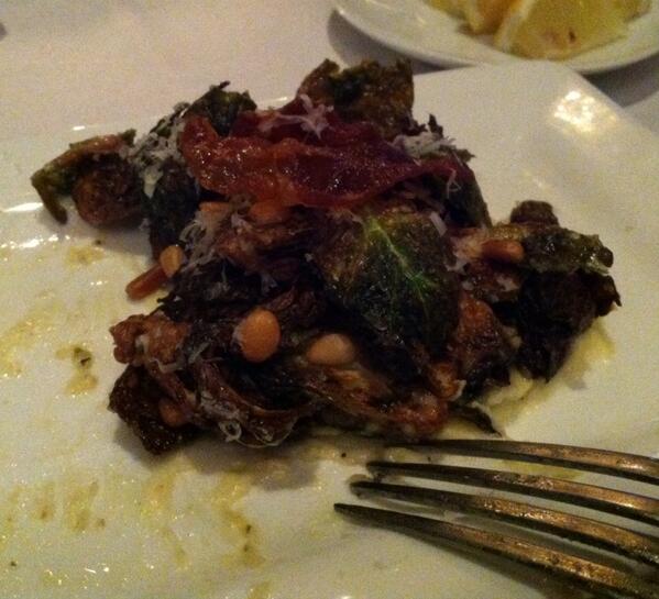 foodatude's tweet photo. Melt in your mouth 
#Crispy Brussels Sprouts # Oli's Fashion Cuisine http://t.co/bcyTcPkv4p