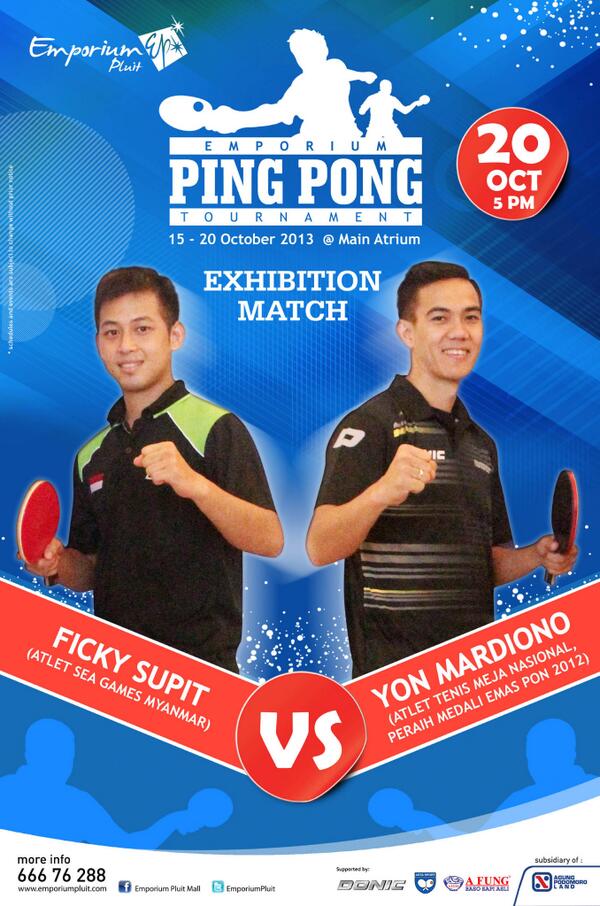 EmporiumPluit's tweet photo. Today!! EKSIBISI Yon Mardiono Vs Ficky Supit @ Main atrium, Minggu 20 Oktober 2013 ! Don't miss it! http://t.co/Fdmy1oUHAr"
