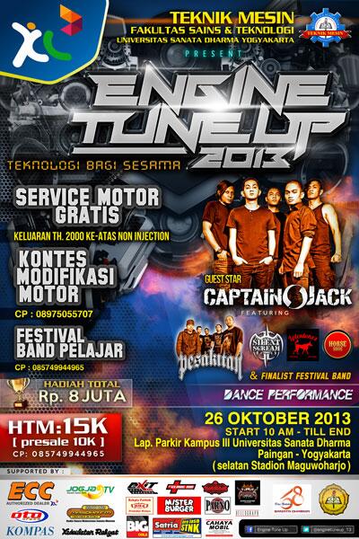 Bsk ketemu di @Enginetuneup_13 | 26.10.13 | 8pm at Kampus 3 USD Paingan | HTM 15rb  via <a href="/captainjackband/">Official CaptainJack</a>