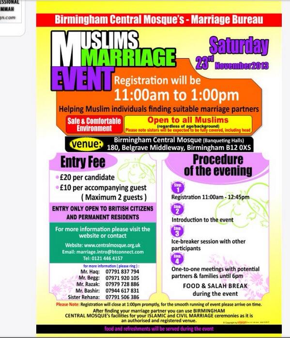 half_of_faith's tweet photo. #muslim marriage event 23rd November #islam #muslimmarriage #singlemuslims #rishta http://t.co/sqHLNAxW3R