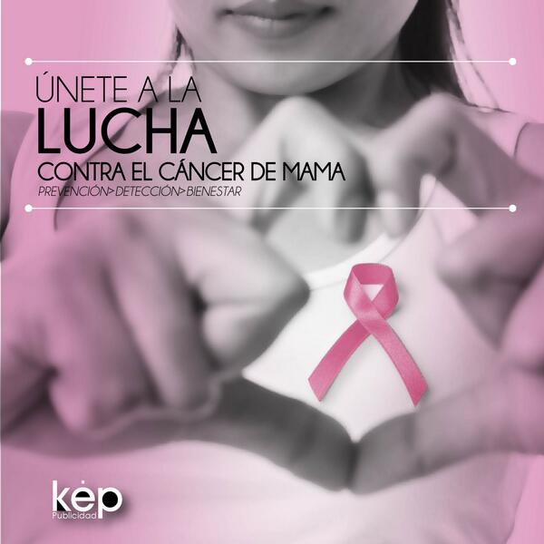 KEPublicidad's tweet photo. Hoy es el día mundial de la lucha contra el #cáncerDeMama. Tócate! Examínate. La mejor cura es la #Detección a tiempo http://t.co/x6GHQmS1BJ