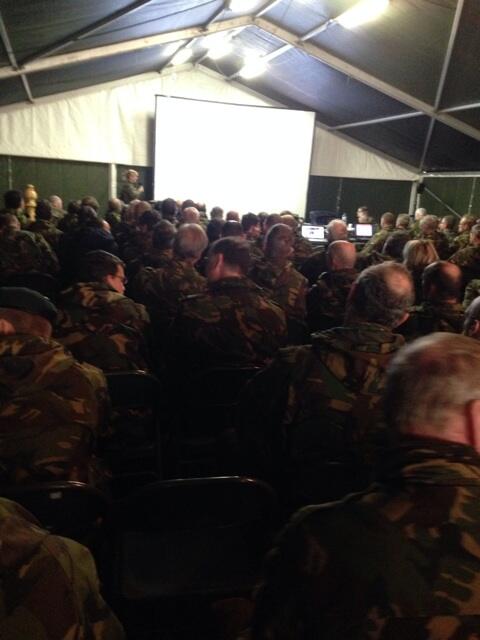 Eindpresentaties @1CMICommand, commanders back brief, druk bezocht @borculo2013 #defensie #landmacht