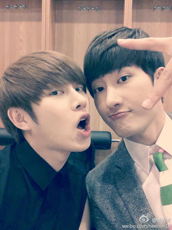 Heechul weibo update with Zhoumi