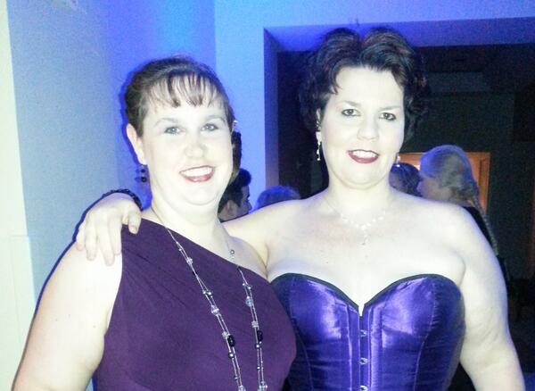 HarmonyInkPress's tweet image. Look! It's @nessalwarin &amp;amp; @JamieMayfieldYA at the One Enchanted Evening party at #GRL13!