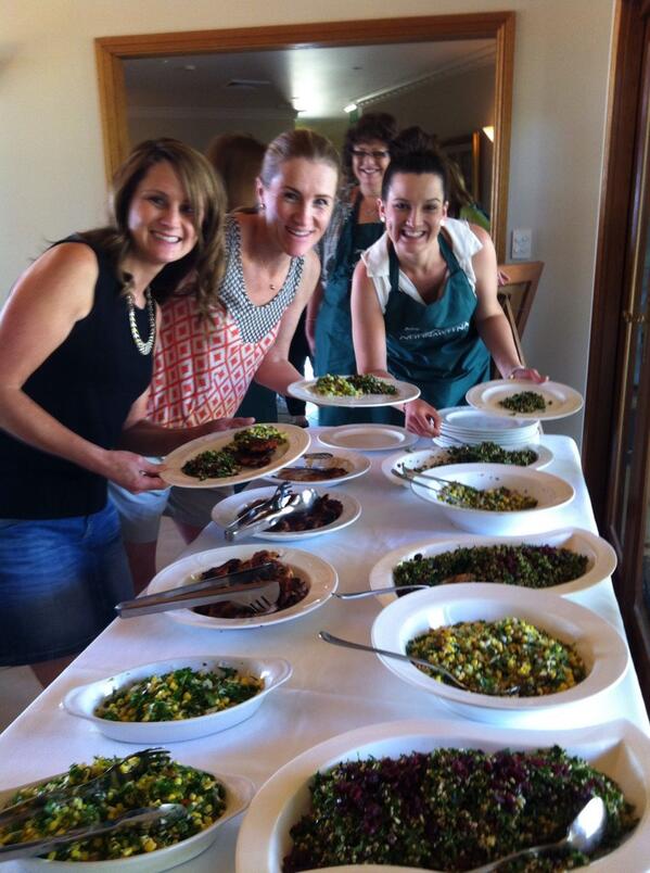 Spring Lunch Cooking Class and then a 3-course dinner for 20 <a href="/Noonaweena/">Noonaweena</a>. Sore feet, tired eyes, happy heart.