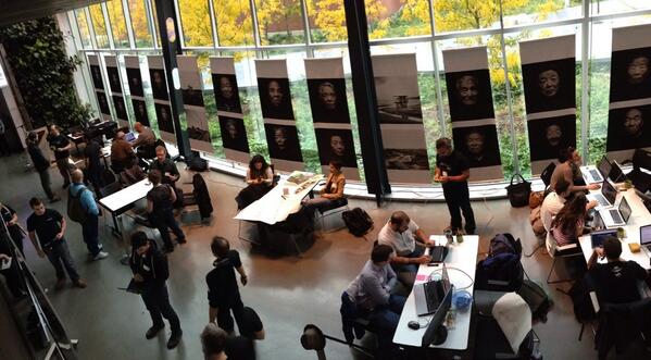 sparkboard's tweet photo. écoHack about to begin! Beautiful venue with amazing natural light: #ecohackmtl http://t.co/fHzDdvLCfd