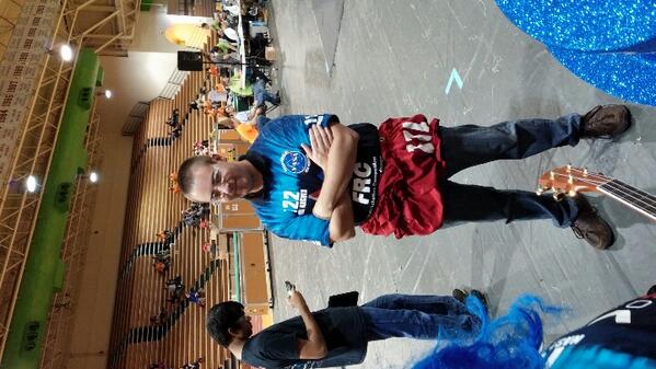 Our awesome mentor Nate ready for action @virginiafirst Robot Rumble