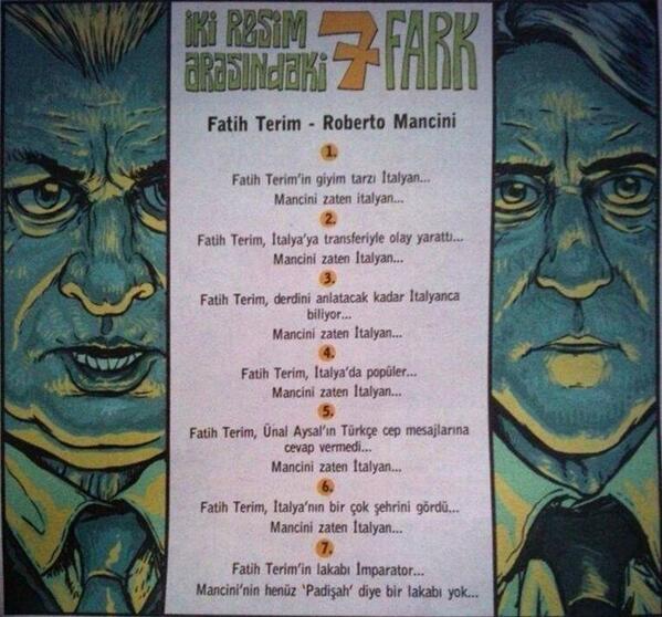 Terimle mancini arasindaki 7 fark :)