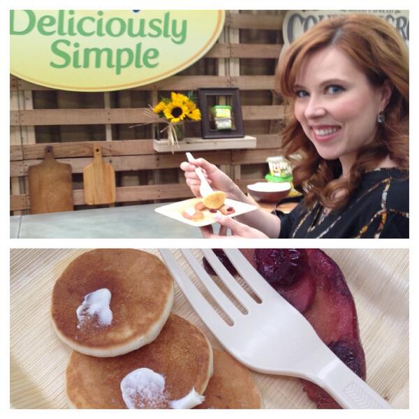 astecnetwrk's tweet image. #deliciouslysimple Pancakes and Baked Apples made with @ICBINotButter!  Can't wait to try the afternoon menu! #spon