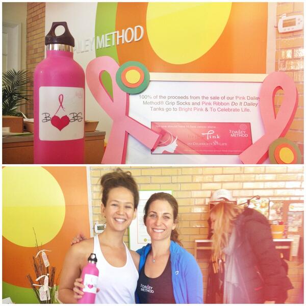mikabodywear's tweet image. Awesome day to take a #DaileyMethod class! 100% proceeds go to #tocelebratelife &amp;amp; #brightpink!