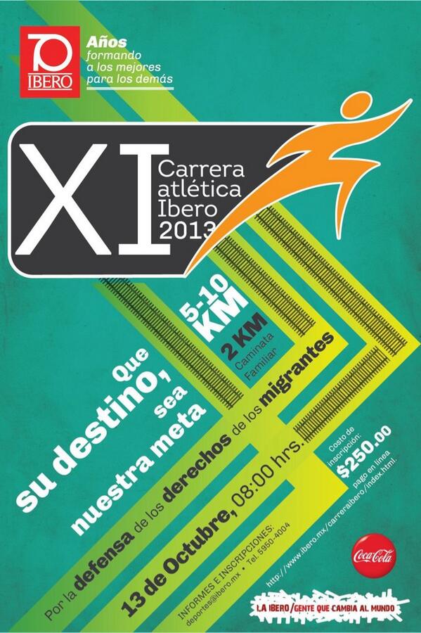 “@PRAMI_IBERO: ¡Participa en la #CarreraIbero! #PorLosDerechosDeLosMigrantes ¡Que su destino sea nuestra meta!  ”