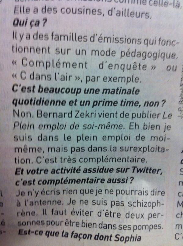 <a href="/laurentbazin/">Laurent Bazin</a> pour <a href="/bernardzekri/">bernard zekri</a> dans <a href="/20Minutes/">20 Minutes</a> pour son livre "le plein emploi de soi-même" <a href="/EditionsKero/">Editions Kero</a>