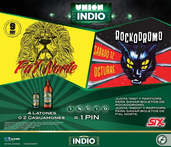 elgatoraro's tweet photo. https://t.co/mzfOUGaxUb + la foto RT para seguir participando @cervezaindio #unionindio #rockodromo http://t.co/t5gjuOdOpt