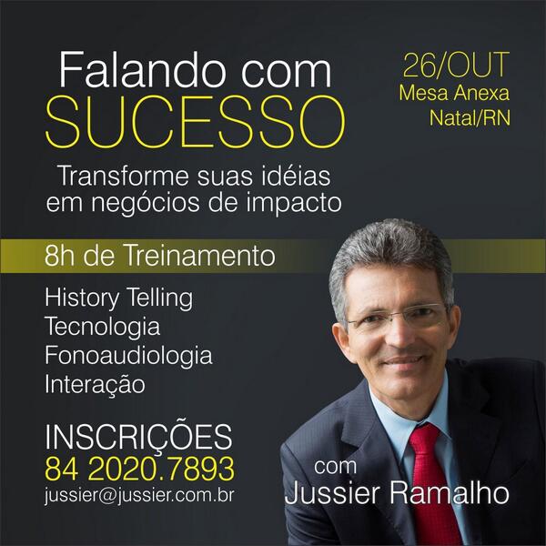 Dia 26/10 venha conhecer Falando com Sucesso, um dia inteiro de treinamento para melhorar sua apresentação.