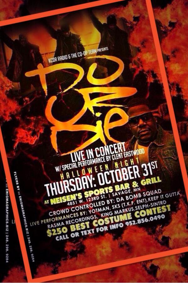 YbarraMn's tweet photo. RT #DoOrDie Live! @ Neisen's Bar &amp; Grill #Halloween Night! 10/31 @MainEnt1 #TurnUp @TheMarcusYbarra #MnEvents http://t.co/t3AmULmTua