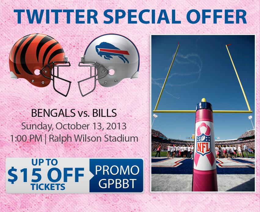 Buffalo Bills on Twitter "Bills vs. Bengals Up to 15 off per