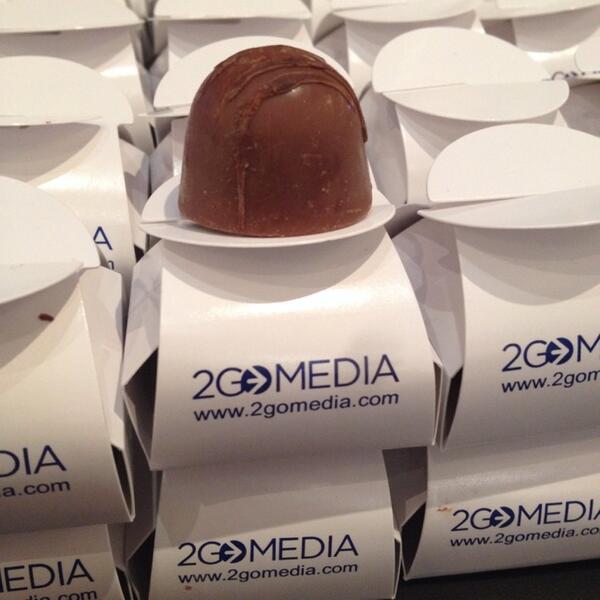 2GoMedia's tweet image. We're ready to go at #Booth409! Come redeem your card-linked chocolate truffle. #Money2020