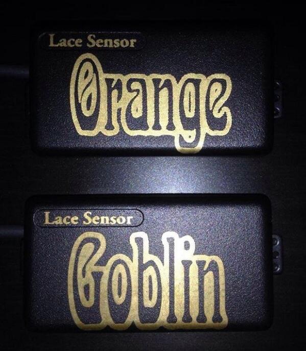 JoeOwen39's tweet image. Custom @OrangeGoblin1 pickups! How cool is that? #LaceSensor