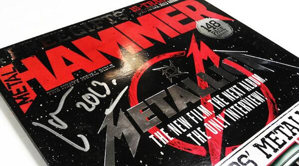 We got Lars to sign one of our Metallica issues! RT for your chance to win... #LarsHammer 
metalhammer.co.uk/competitions/w…