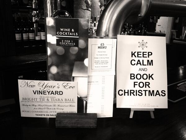 Vineyard_Bar's tweet photo. Have you booked your Christmas party yet?! http://t.co/QzBVsPB9D3