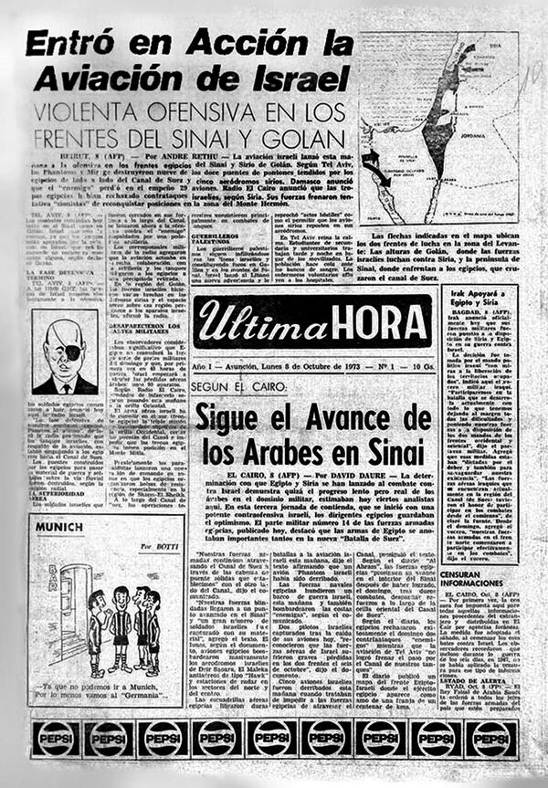 UltimaHoracom's tweet photo. #UH40: La primera tapa del diario Última Hora, 8 de octubre de 1973 http://t.co/32NlNKYleG