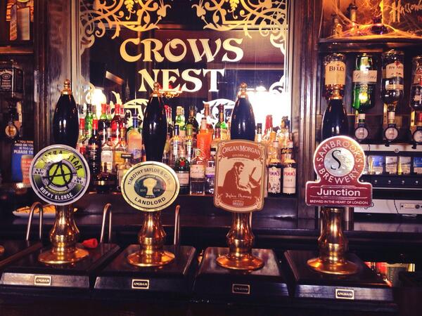 Crowsnestpub's tweet photo. Wide range of ales from around the UK taking part in our Autumn Ale Festival this year. #MmmBeer http://t.co/4lXFDFbg1G