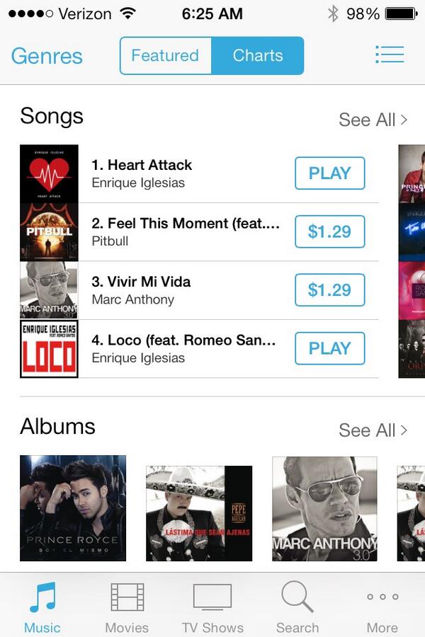 ftapia27's tweet image. Well #HeatAttack is already number 1 on iTunes Latino! 😁😊