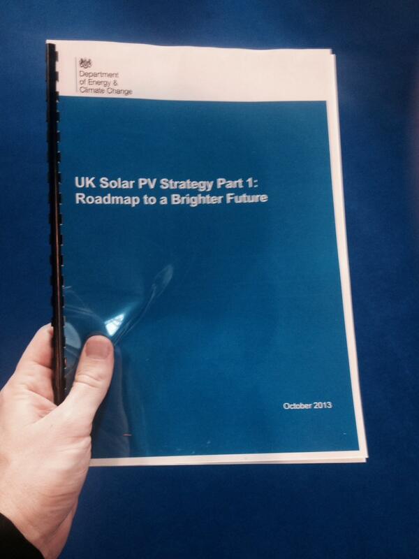 TobyFerenczi's tweet photo. @DECCgovuk solar PV strategy roadmap - a watershed for the industry? http://t.co/ynvi9gIsvq
