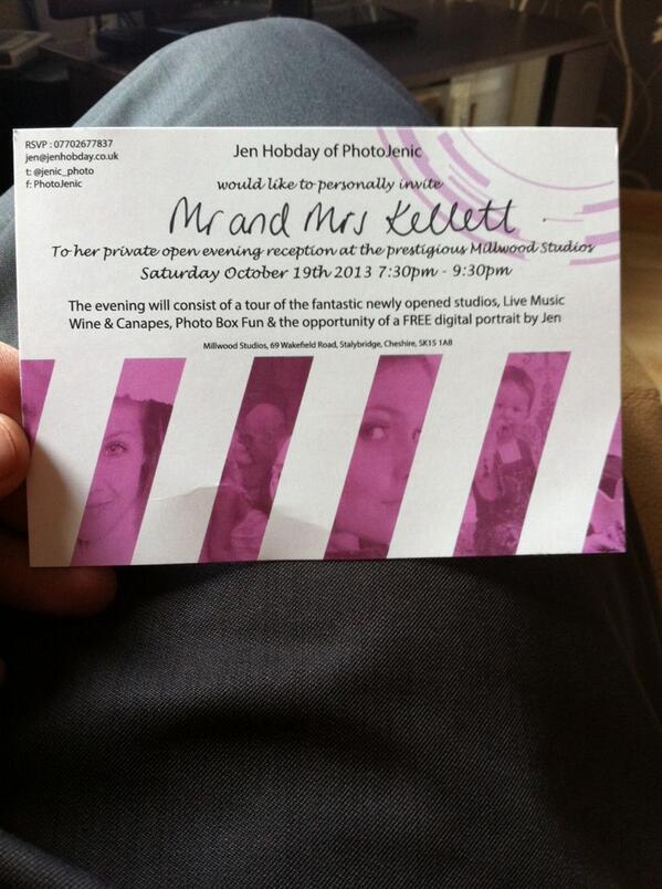 akgmedia's tweet photo. A pleasure designing this invite for @Jenic_photo 's big night http://t.co/cyi3rOjq2D