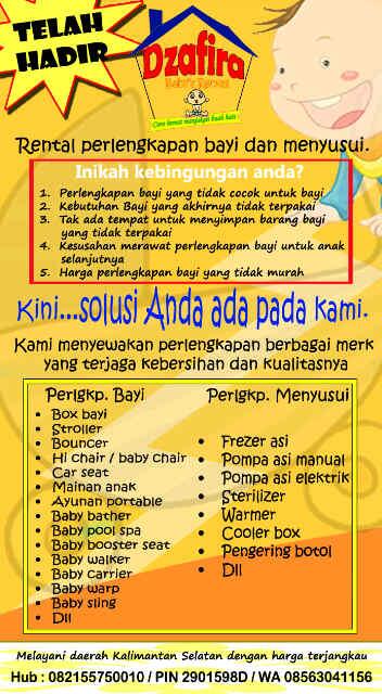 iklanbanjar_'s tweet photo. @dzafirababysren  Jasa sewa \ rental perlengkapan bayi dan menyusui di banjarmasin dan sekitarnya :) #kabar_banjar http://t.co/OQJEbHkc8o