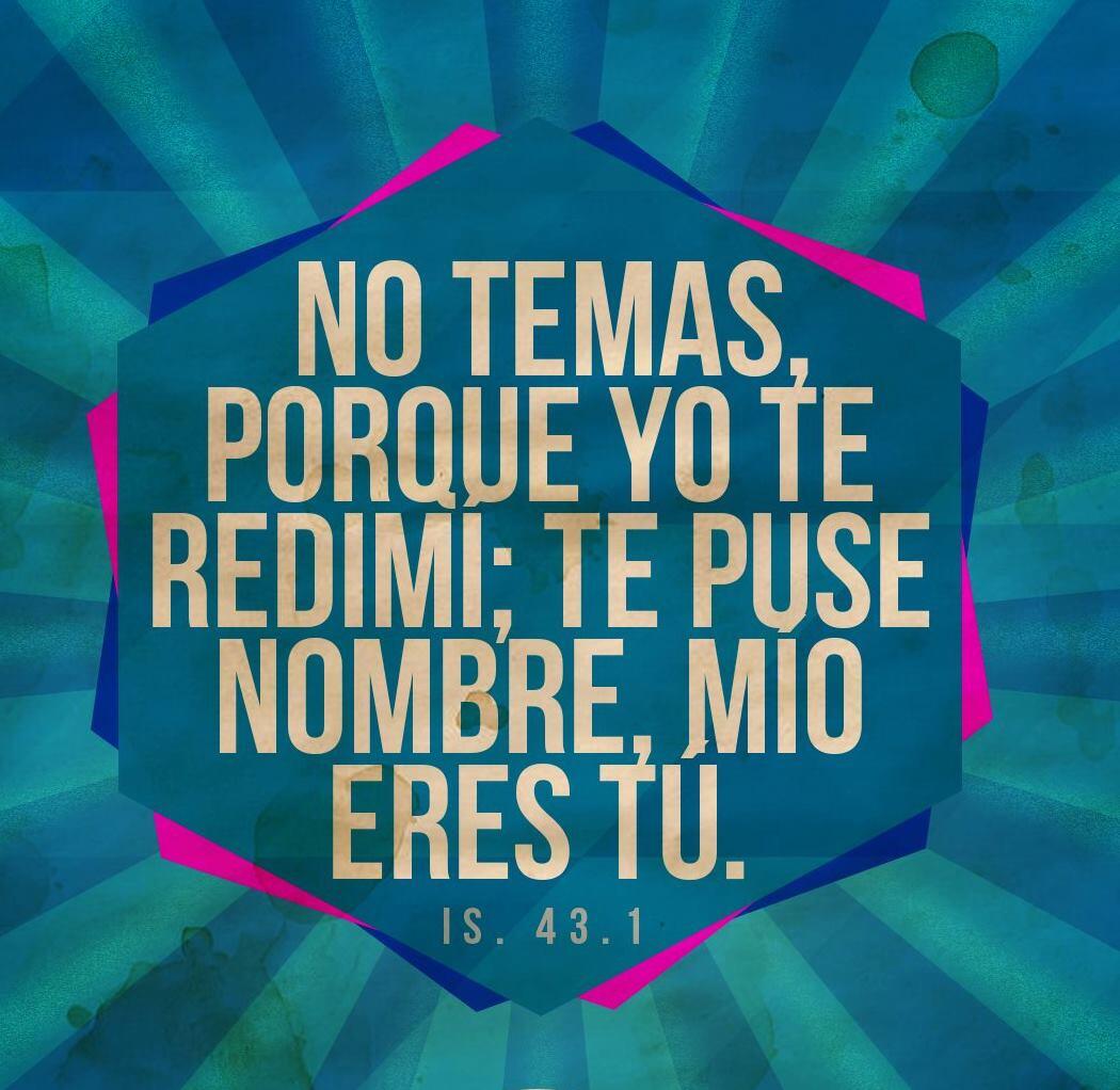 Ministerios iejrey on Twitter: "#No #temas, #porque #yo te #redimí; te