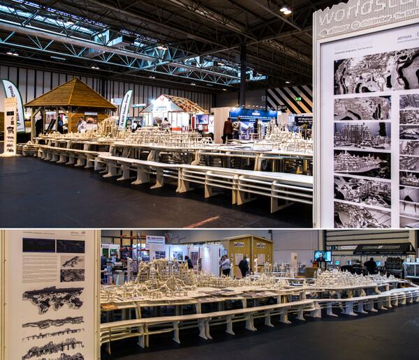 alexhaw's tweet image. view both ways along the northern shores of #worldscape at @TimberExpo with @woodawards &amp;amp; project partner @dhhtimber