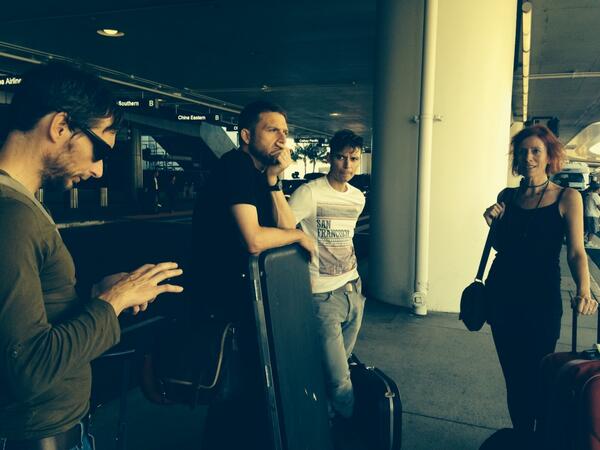 SecretShineUK's tweet photo. Waiting for our driver at the airport! Rehearsing in LA today for #CultureCollide #FILTERmagazine http://t.co/lS1nSRstrm