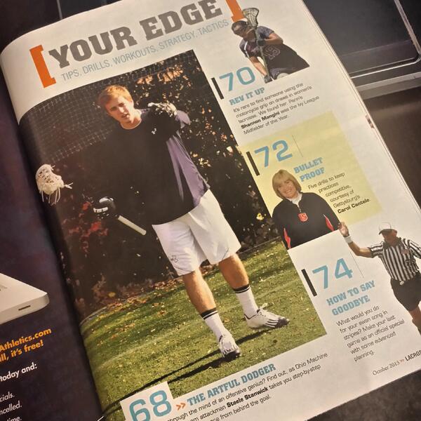 Have you picked up the latest <a href="/LacrosseMag/">LacrosseMag</a>? Check out <a href="/steelewick/">Steele Stanwick</a> showing how to create offense dodging from the X.