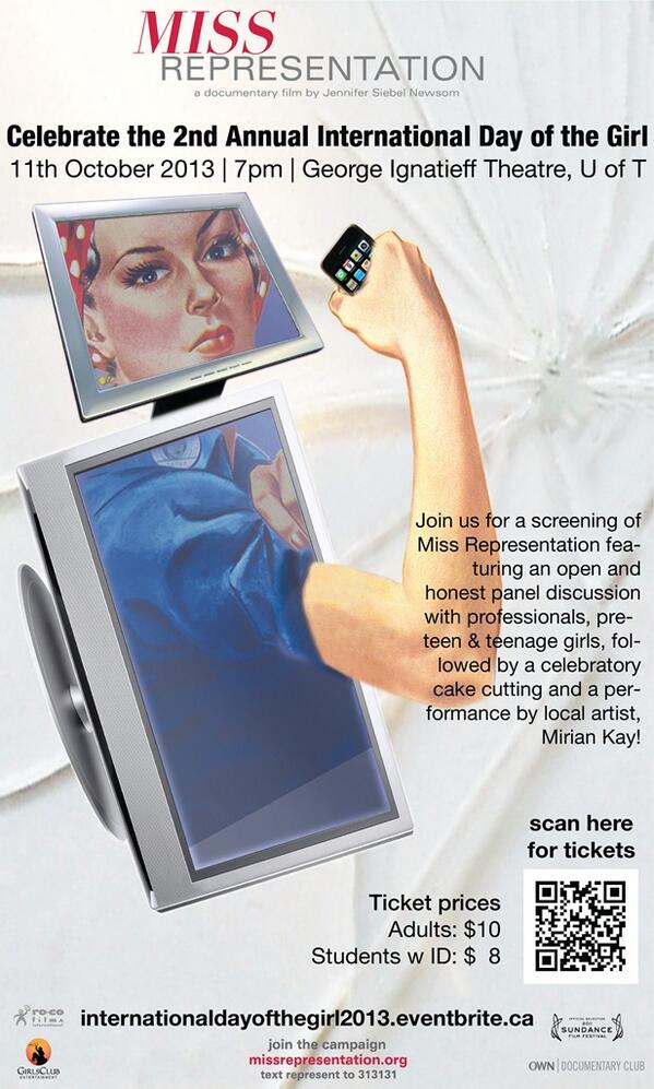 GITheatre's tweet photo. This Friday @UNACToronto celebrated the 2nd Annual Day of the Girl. Stating at 7pm. http://t.co/zSwp7s5IPa