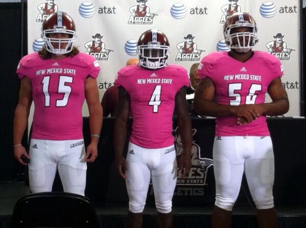 NM State Aggies on X: Football to wear pink uniforms for Aggies Are Tough  Enough to Wear Pink, Sat. Oct 19 vs Rice. Kickoff @ 6pm #AggieUp   / X