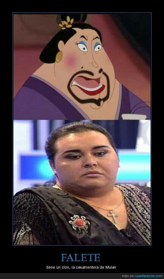 SonParecidos's tweet photo. Falete y la gorda de Mulán. http://t.co/S7pRa990m6