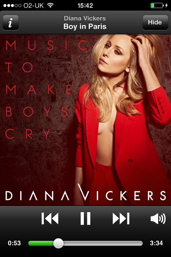 Nicola_Howe_'s tweet photo. @DianaVickers i love ur album! #BoyInParis is the best song ever!!! ππ http://t.co/PA9u9O523X