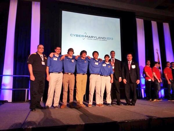 LoyolaDons's tweet photo. It's official, our #CyberSecurity team won the @MDC3_2013 today and were named 2013 H.S. Champions #CyberMD2013 http://t.co/AP0BM1XP60