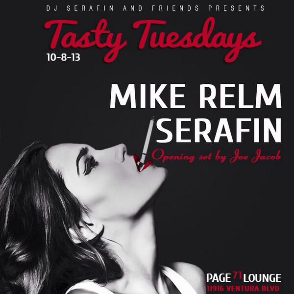 thetablemanners's tweet photo. LA! @djserafin at @Page71Lounge - Tasty Tuesdays with Joe Jacobs and Mike Relm! #edm #MileyCyrus #tablemanners http://t.co/C9DUYFnRwS