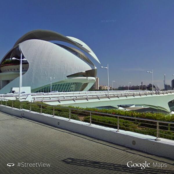 googlemaps's tweet photo. Calling architecture fans! What do you think about Calatrava's efforts in Valencia?http://t.co/QvEjUCdada #streetview http://t.co/fWSz3KhYgk