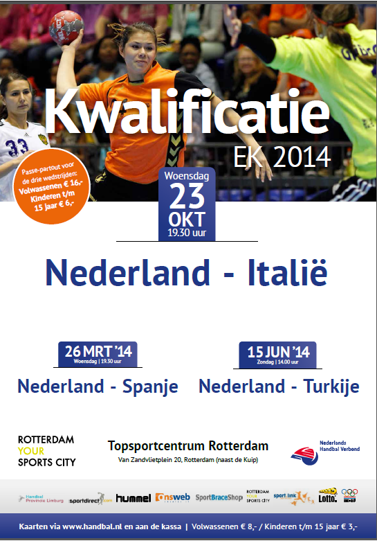 Retweet &amp; maak kans op 2 gratis kaarten! Nederland-Italië op 23 oktober in Rotterdam! handbal.nl/oranje/kaarten… #handbal