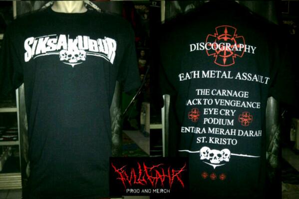 FULLGAHR_Prod's tweet photo. Ts SIKSA KUBUR "Discography" | Size:L | IDR:125k | Order: 085694556011/2849556C http://t.co/sDmQlij4FD