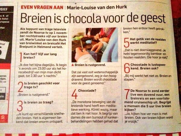 Zowaar een artikel met diepgang in het AD gevonden! ;)