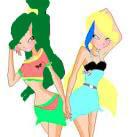 KimmyM_pixie's tweet photo. For @IciclePrincess_ and @Marina_Fairy (I edit it hope you like it ^_^) Marina:Green Hair and Glace: Blonde Hair http://t.co/rLArhfgFGR