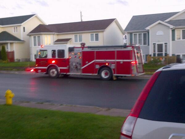 RogerAPower64's tweet image. This is how my morning went a false alarm at the neighbours. The b'ys are very thorough! #SJRFD