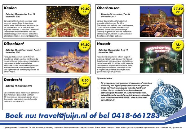 Wij gaan weer lekker kerstshoppen dit jaar.