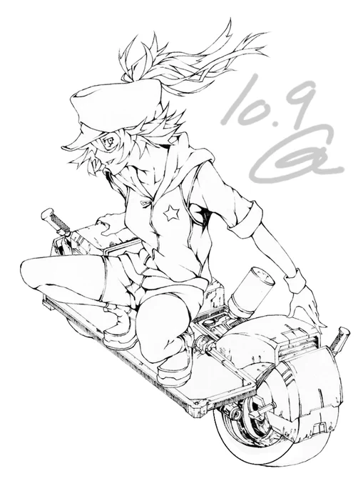 うちの子線画です。
最近線画だけが溜まって着色までいけてないですね・・・ 